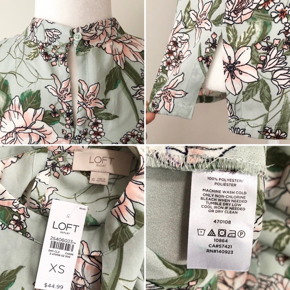 LOFT Outlet | Floral Choker Blouse *NWT - Picture 8 of 8